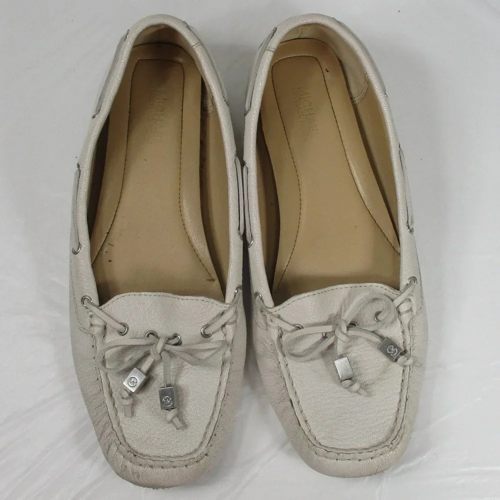 MICHAEL MK Off white Loafers Size 7.5 - Picture 3 of 10